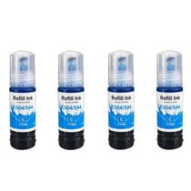 4 Refil de tinta compatível T544 T544220 Ciano para impressora L5590 L5290