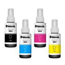 4 refil de Tinta T644520-4P CMYK Compatível Para Epson L455