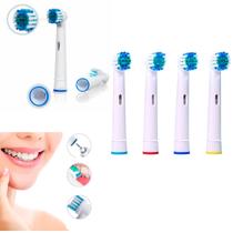 4 Refis Escova Elétrica Compatível Oral-B E Genéricas COR:BRANCO