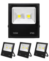 4 Refletor Led Alumínio Rgb 100w Preto 4 Refletor Led Alumínio Rgb 100w Preto