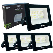 4 Refletor Led Easy 50W Luz Branco Frio 6500K Bivolt 127/220v