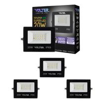 4 refletor led volter eco IP65 10w 6500k preto 900lm luz branco frio 4 refletor led volter eco IP65 10w 6500k preto 900lm luz branco frio