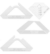 4 Réguas Fio Cabelo Canto Redondo Marcação Furo Ilhós Acril 4 Réguas Fio Cabelo Canto Redondo Marcação Furo Ilhós Acril