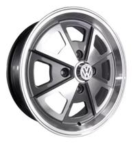 4 Rodas aro 15 Fusca Porsche Grafite diamantada