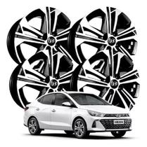 4 Rodas aro 15 HB20S Turbo 2025 Preta diamantada