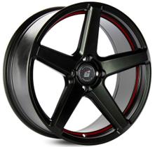 4 RODAS GT7 C-SPEC 2 / ARO 18X7 (5X100) ET35 cor:Preta Fosca Friso Vermelho 4 RODAS GT7 C-SPEC 2 / ARO 18X7 (5X100) ET35 cor:Preta Fosca Friso Vermelho
