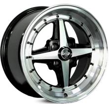 4 RODAS RAW MODELO WORK EQUIP 01 / ARO 15X7 / (4X100) ET30 cor:Preta Diamantada