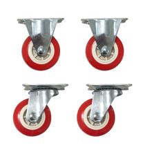 4 Rodas Rodízios Giratório e Fixo Bancada Carrinho 5cm