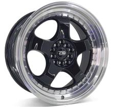 4 RODAS ZEUS SLD1 / ARO 18X8,5 (5X100) ET30 cor:Preta Diamantada