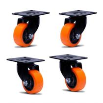 4 Rodizio 2" Pol. Com Placa E Sem Freio Glpb.210.bpa.e