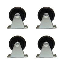 4 Rodízio Fixo Plástico 40mm Sem Trava