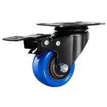 4 Rodízio Giratório Com Freio 2 Pol. Azul 50Kg Para Móveis- Master Roll 4 Rodízio Giratório Com Freio 2 Pol. Azul 50Kg Para Móveis- Master Roll
