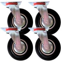 4 Rodízio Giratório de Borracha s/ Trava 5 Pol 125mm Beltools