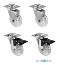 4 Rodízio Giratório Móveis 35mm 2 Com Trava E 2 Sem Trava 4 Rodízio Giratório Móveis 35mm 2 Com Trava E 2 Sem Trava