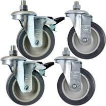 4 Rodizio Giratório Pvc Parafuso com e sem Freio 4 Polegadas Gle 412 Bp Schioppa