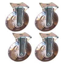 4 Rodizio Rodinha Roda Fixo Gel 75mm Sem Freio Anti Risco 50kg FLAP 310 GEL Schioppa
