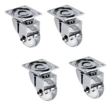 4 Rodizios Gel 35mm Rodinha Silicone Roda Giratorias/ Trava