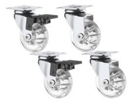 4 Rodizios Gel Rodinha 50mm Pu Roda Giratoria Silicone 4 Rodizios Gel Rodinha 50mm Pu Roda Giratoria Silicone