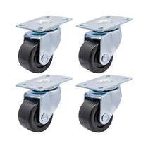 4 Rodízios Giratórios Sem Trava Mini Rodinha Para Móvel 25mm