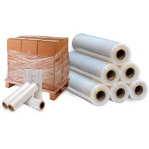 4 rolos filme stretch 50cm x250metros 2,5kg transparente