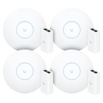 4 Roteadores Wi-Fi 6 Access Point 3.0 Gbps + 4 Injetores PoE 4 U6+ Ubiquiti C/ 4 Fontes 48V 15W