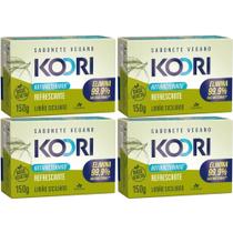 4 Sabonete Vegetal Koori Antibac Refrescante 150g Davene