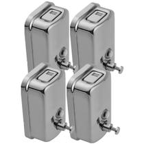 4 Saboneteiras Dispenser Inox 800ml Sabonete Líquido Álcool 4 Saboneteiras Dispenser Inox 800ml Sabonete Líquido Álcool