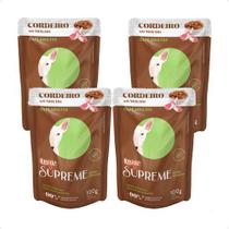 4 Sachê Quatree Supreme Cães Adultos Cordeiro Ao Molho 100 G