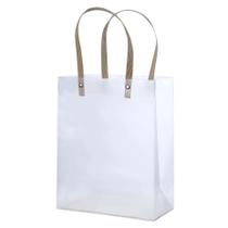4 Sacolas para Presente Fosca Transparente com Alça 27X25X10