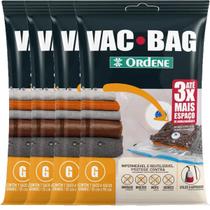 4 Sacos a Vácuo para Roupas Vac Bag Grande 55x90cm cada Ordene Impermeável