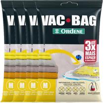 4 Sacos Ordene Vac Bag para Roupas Médio 45x65cm cada A Vácuo Reutilizáveis 4 Sacos Ordene Vac Bag para Roupas Médio 45x65cm cada A Vácuo Reutilizáveis