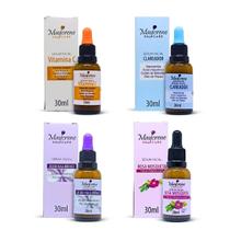 4 Sérum Facial Maycrene- Vitamina C, Clareador, Rosa, Ácido Hialurônico