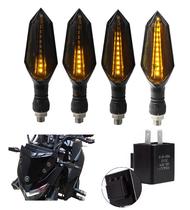 4 Seta De Led Sequencial P/ Moto Kawazaki Yamaha Honda Rele