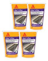 4 Sika-3 Plus - Acelerador De Pega Argamassa e Concreto 1 Litro