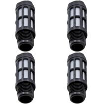 4 Silenciador Longo De Plástico Preto Rosca 1/4 BSP 4 Silenciador Longo De Plástico Preto Rosca 1/4 BSP