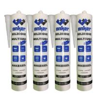 4 Silicone Acético Branco 230g Vedante Construção