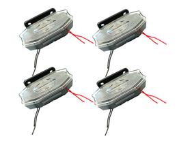 4 Sinaleira Lanterna Lateral Led Peixinho Caminhão Carreta Com Vigia Cristal