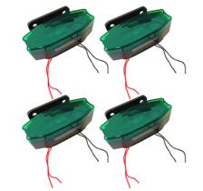 4 Sinaleira Lanterna Lateral Led Peixinho Caminhão Carreta Com Vigia Verde