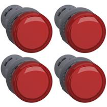 4 Sinaleiro 22mm Led Vermelho 24v - Xa2evb4lc Schneider