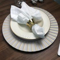 4 Sousplat Redondo Mesa Posta Plástico Alto Padrão Lisa Cz 4 Sousplat Redondo Mesa Posta Plástico Alto Padrão Lisa Cz