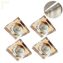 4 Spot De Cristal Espelhado Rose Embutir Mr16 Corredor Lup66 4 Spot De Cristal Espelhado Rose Embutir Mr16 Corredor Lup66