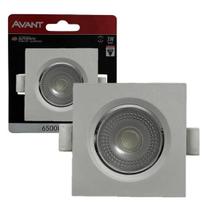 4 Spot Dicroica Led Quadrado 3w Cob Smd 6500k Branco Frio