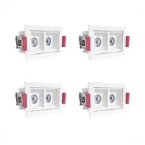 4 Spot Duplo Mini Embutido Led Downlight Recuado 3000k Bet57 4 Spot Duplo Mini Embutido Led Downlight Recuado 3000k Bet57