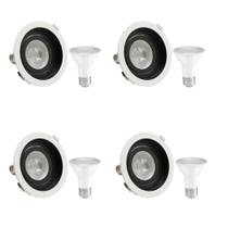 4 Spot Emb Red Recuo PAR20 + 1 Lâmpada LED 6W 3000K E27 4 Spot Emb Red Recuo PAR20 + 1 Lâmpada LED 6W 3000K E27