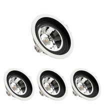 4 Spot Embutir AR70 GU10 Save Energy Foco Orbital 110/220v 4 Spot Embutir AR70 GU10 Save Energy Foco Orbital 110/220v