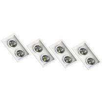 4 Spot Embutir Recuo P/2 Lamp AR11 GU10 Branco Save Energy