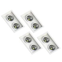 4 Spot Embutir Recuo Save Energy Duplo Par30 E27 Branco