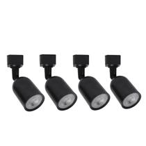 4 Spot Trilho Preto LED 7W Branco Quente Para Corredor Zan40 4 Spot Trilho Preto LED 7W Branco Quente Para Corredor Zan40