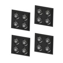 4 Spots Recuado Quádruplo E27 Par20 Save Energy
