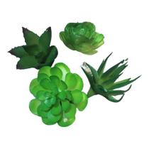 4 Suculentas Artificiais Plantas E Cactos Pequenos - S/vaso 4 Suculentas Artificiais Plantas E Cactos Pequenos - S/vaso